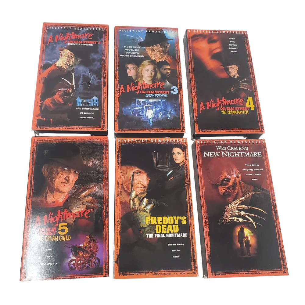 Nightmare on Elm Street VHS Lot 2 3 4 5 Freddy's Dead New Nightmare Remastered